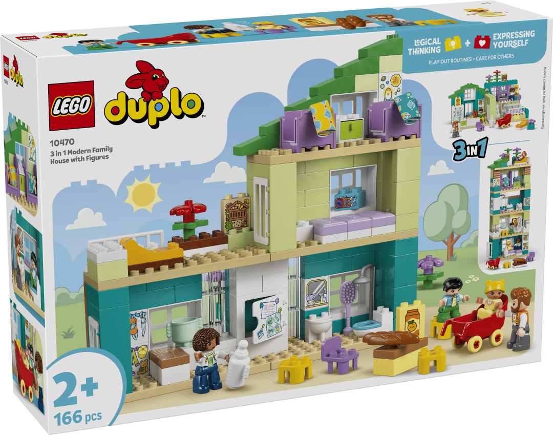 LEGO DUPLO 3-in-1 Modern Family House with Figures Building Set - 10470