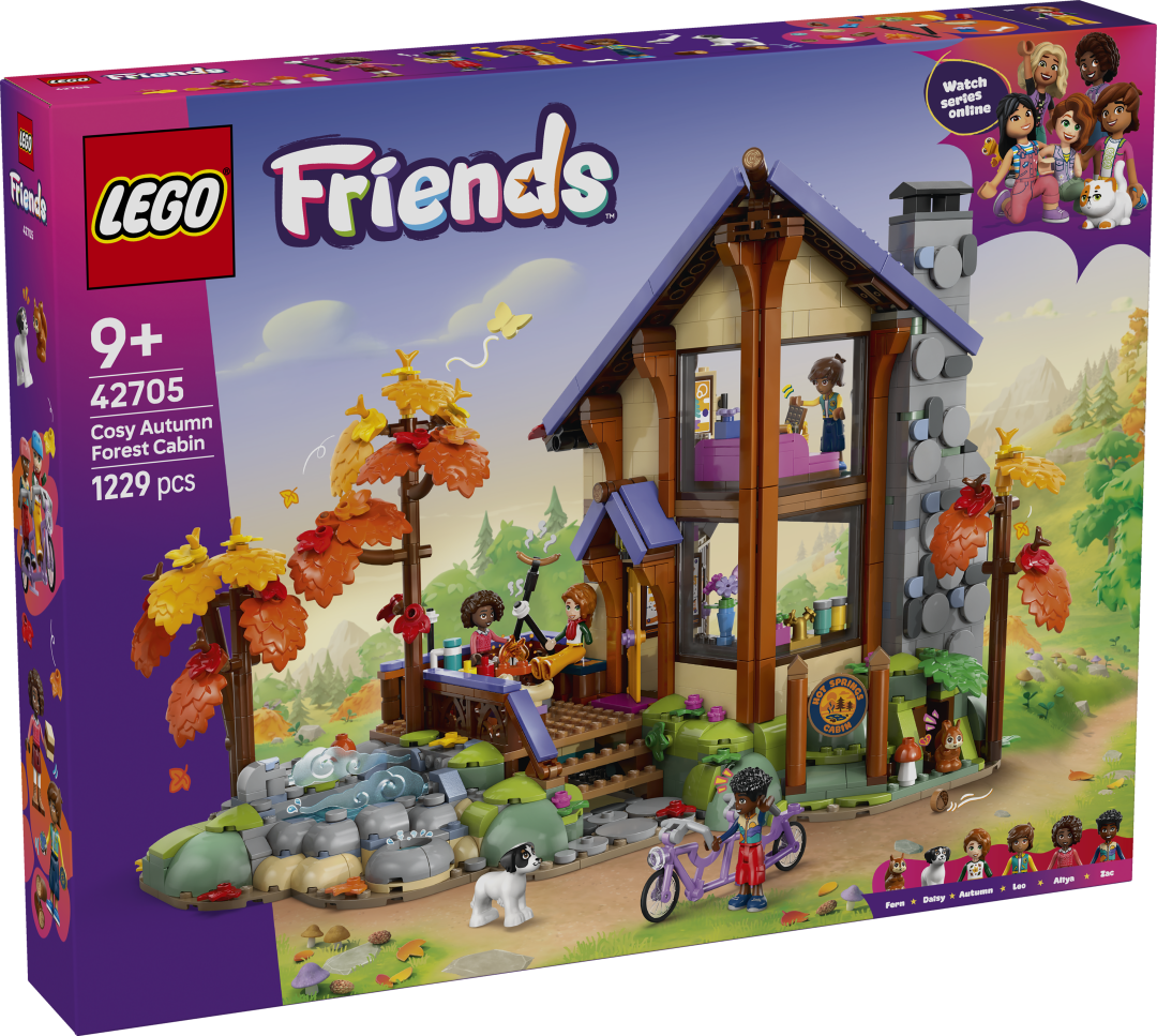 LEGO Friends Cozy Fall Forest Cabin Building Set - 42705