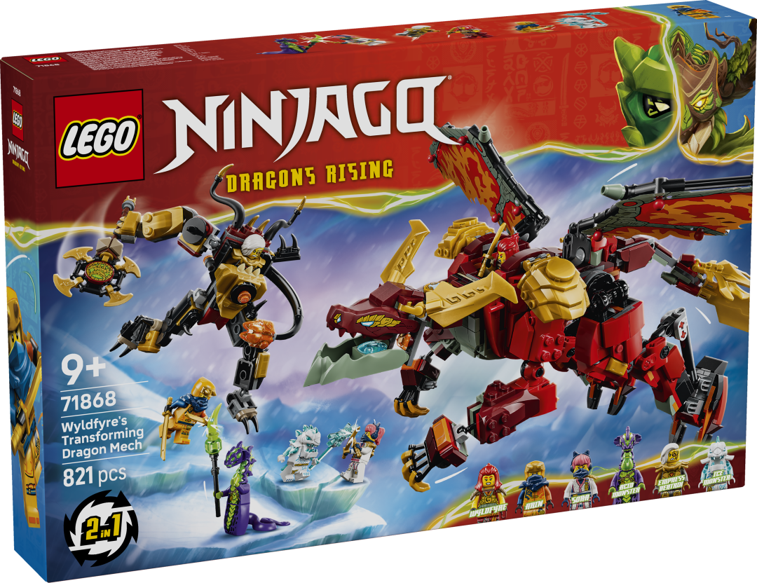 LEGO NINJAGO Wyldfyre's Transforming Dragon Mech Building Set - 71868