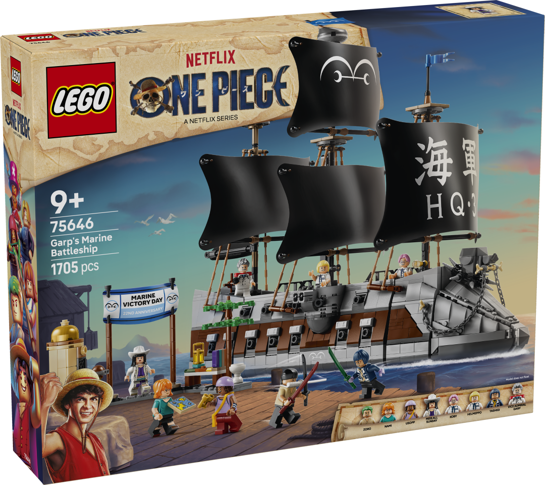 LEGO One Piece Garp's Marine Battleship Building Set - 75646