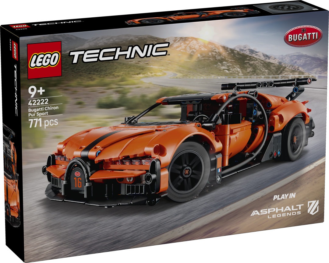 LEGO Technic Bugatti Chiron Pur Sport Hypercar Building Set - 42222