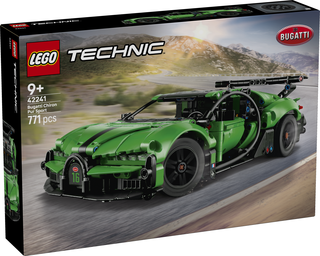 LEGO Technic Green Bugatti Chiron Pur Sport Hypercar Building Set - 42241