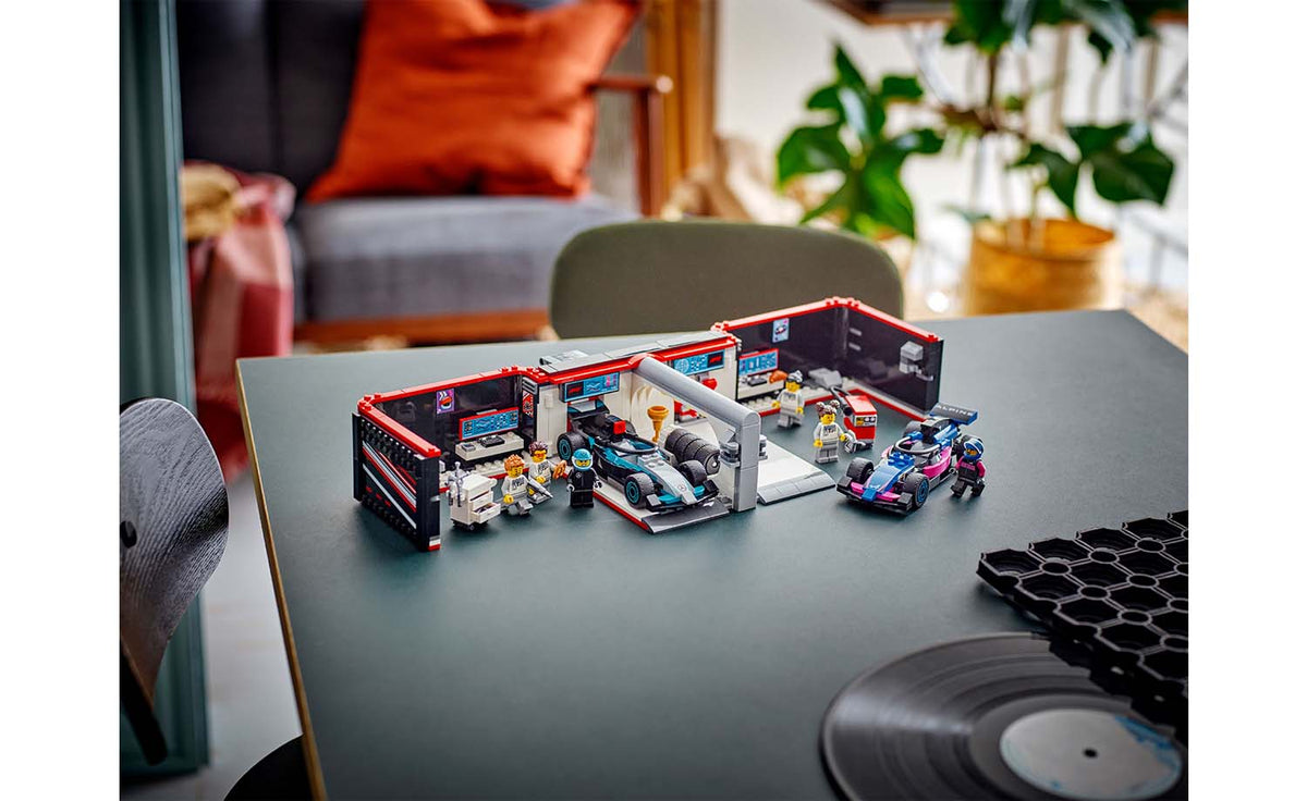 LEGO City F1 Garage & Mercedes-AMG & Alpine Cars Building Set - 60444