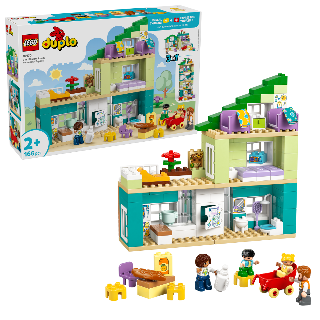 LEGO DUPLO 3-in-1 Modern Family House with Figures Building Set - 10470
