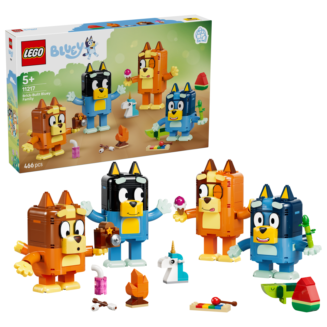 LEGO Bluey Brick-Built Bluey Family Building Set - 11217