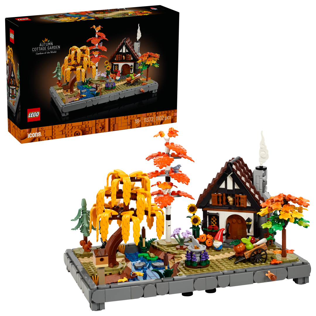 LEGO Icons Autumn Cottage Garden Building Set - 11372