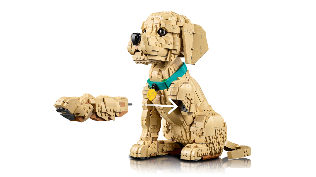 LEGO Icons Golden Retriever Puppy Building Set - 11384