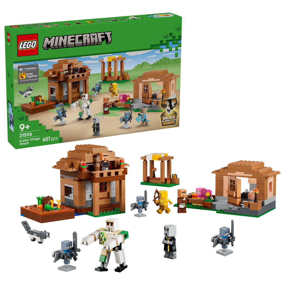 LEGO Minecraft Evoker Village Attack Building Set - 21596