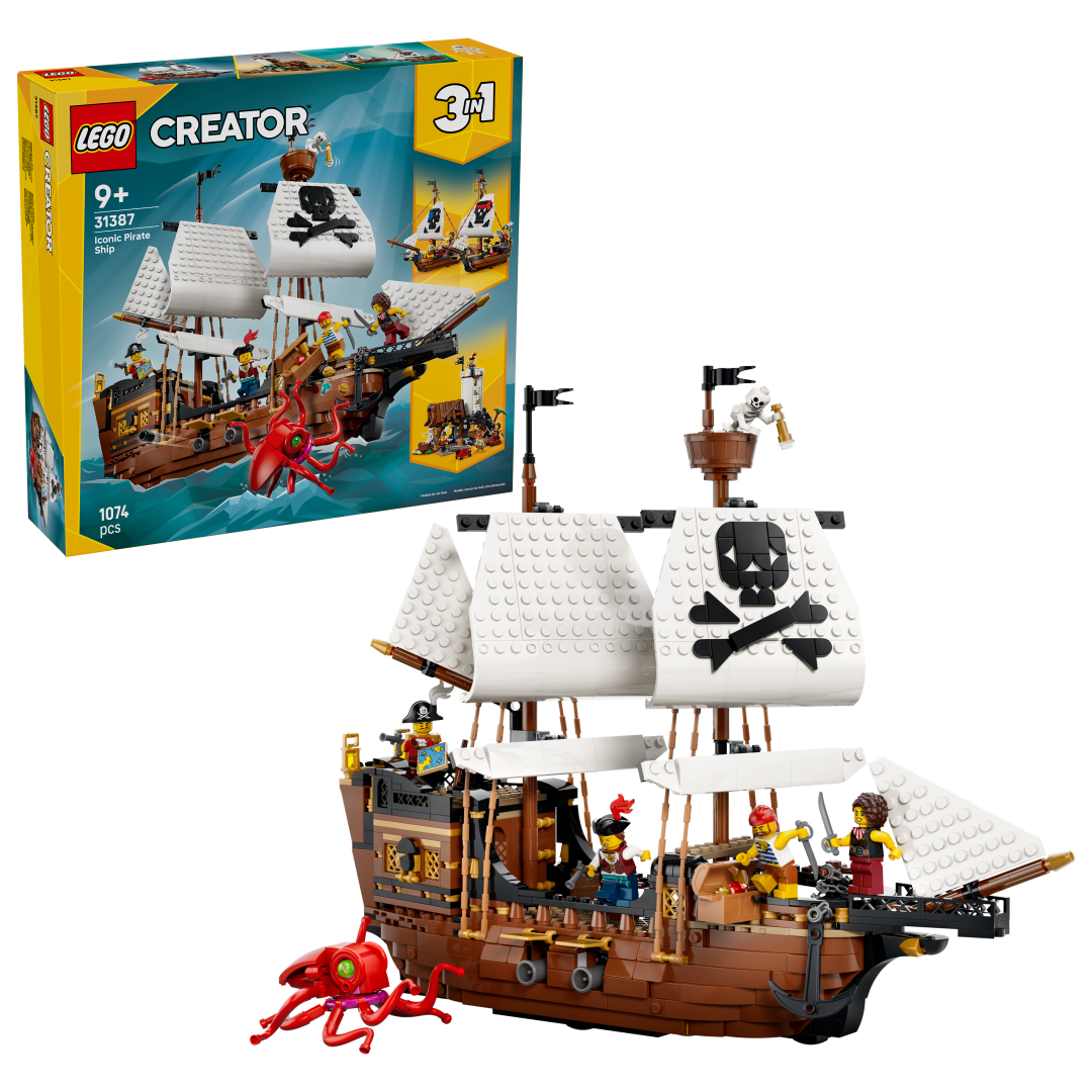 LEGO Creator 3-in-1 Iconic Pirate Ship Building Set - 31387