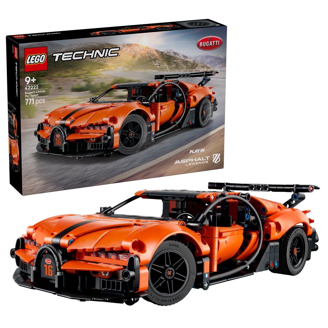LEGO Technic Bugatti Chiron Pur Sport Hypercar Building Set - 42222