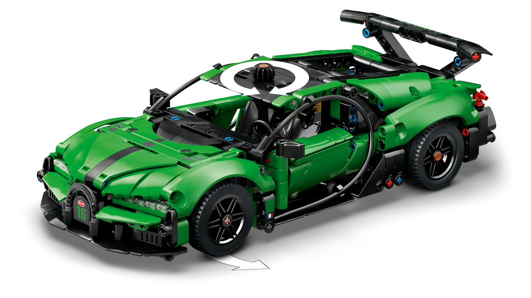 LEGO Technic Green Bugatti Chiron Pur Sport Hypercar Building Set - 42241