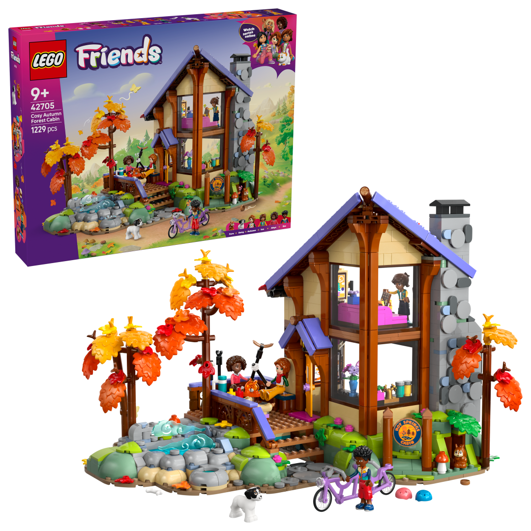 LEGO Friends Cozy Fall Forest Cabin Building Set - 42705