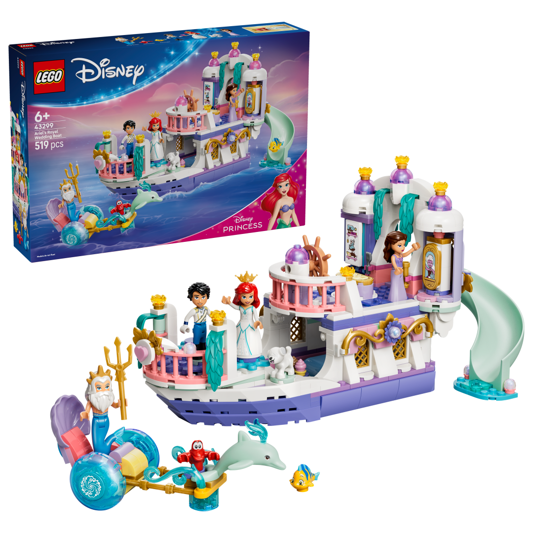 LEGO Disney Ariel's Royal Wedding Boat Building Set - 43299