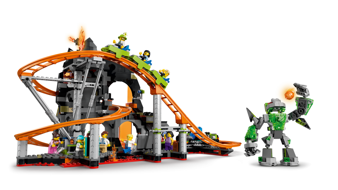 LEGO City Lava Land Roller Coaster Park Building Set - 60501