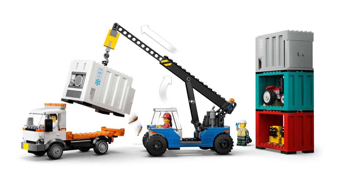 LEGO City Harbor Freight Train with Crane & Truck Building Set - 60509