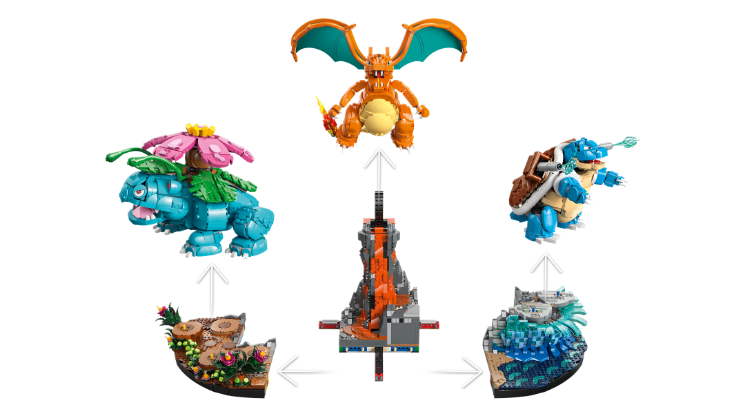 LEGO Pokémon Venusaur, Charizard and Blastoise Building Set - 72153