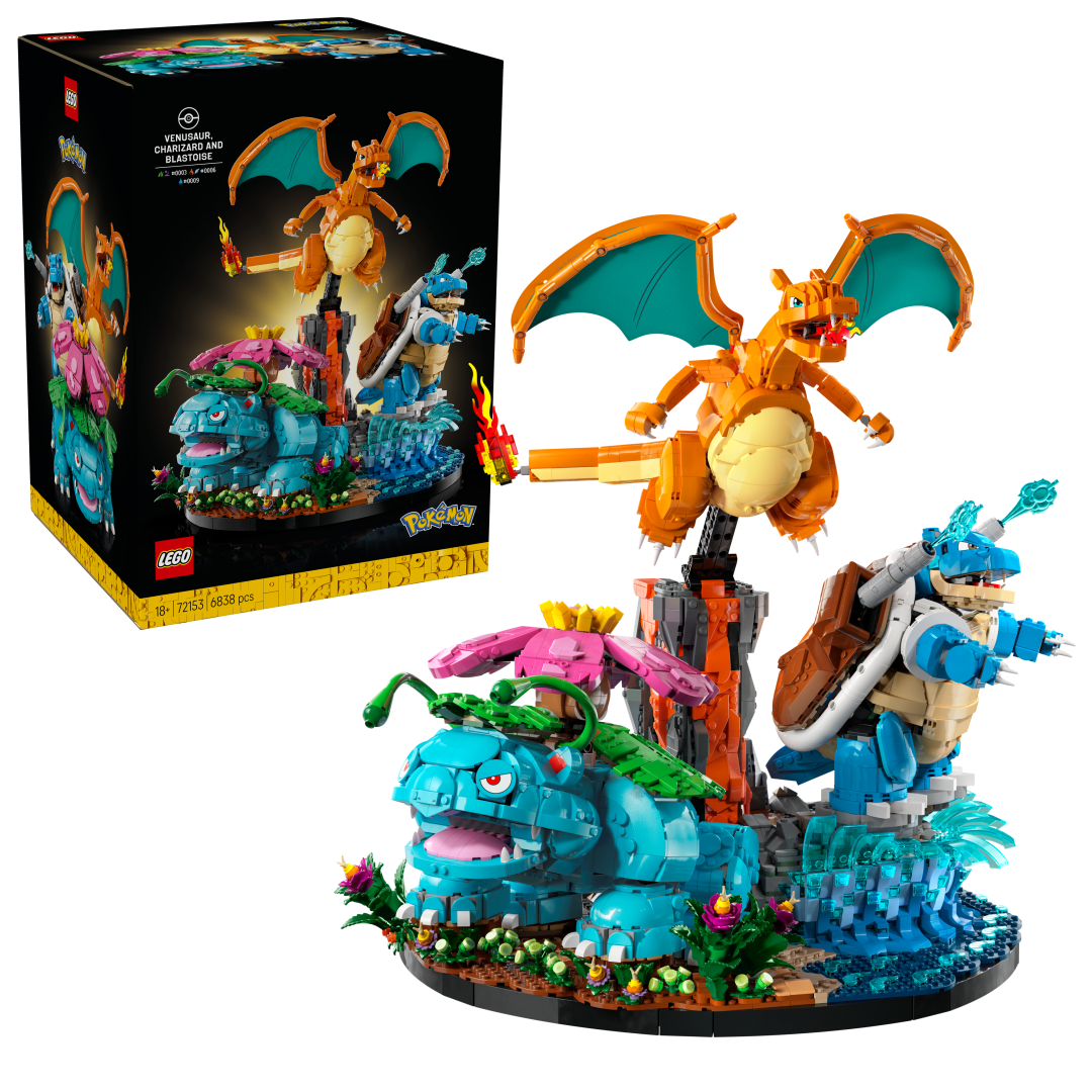 LEGO Pokémon Venusaur, Charizard and Blastoise Building Set - 72153