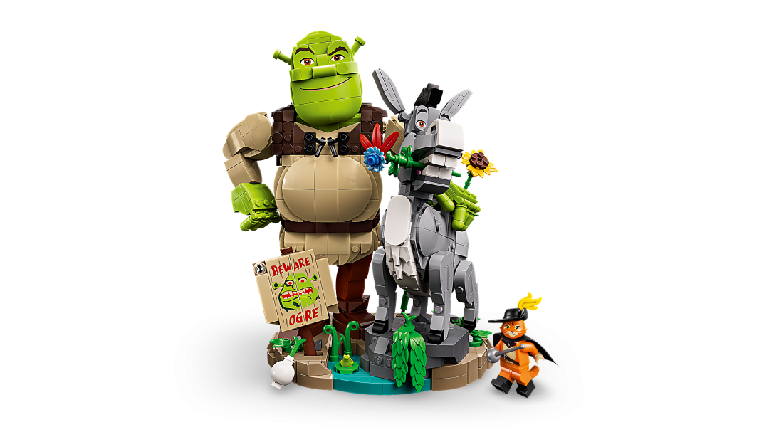 LEGO Icons Shrek, Donkey & Puss in Boots Building Set - 72423