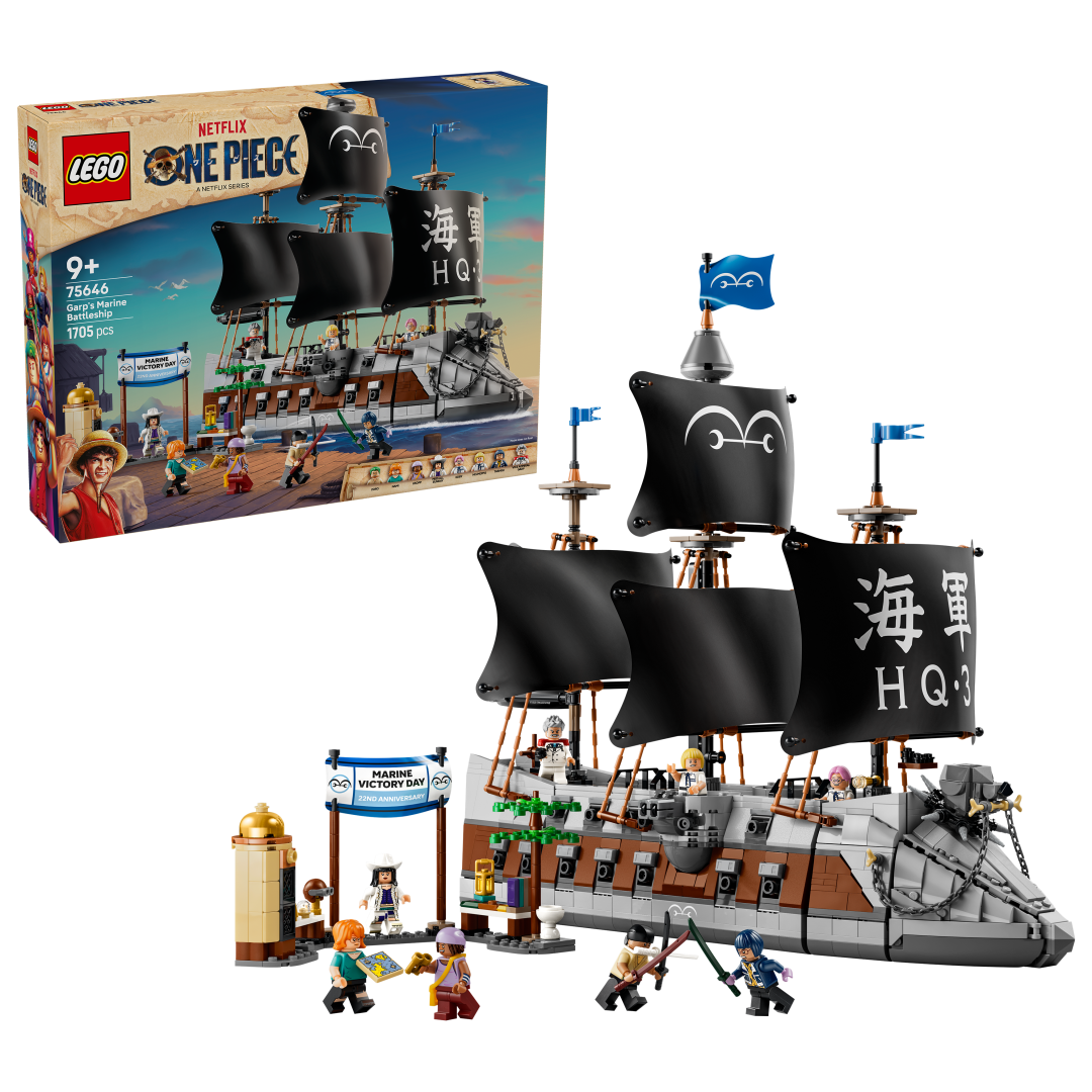 LEGO One Piece Garp's Marine Battleship Building Set - 75646