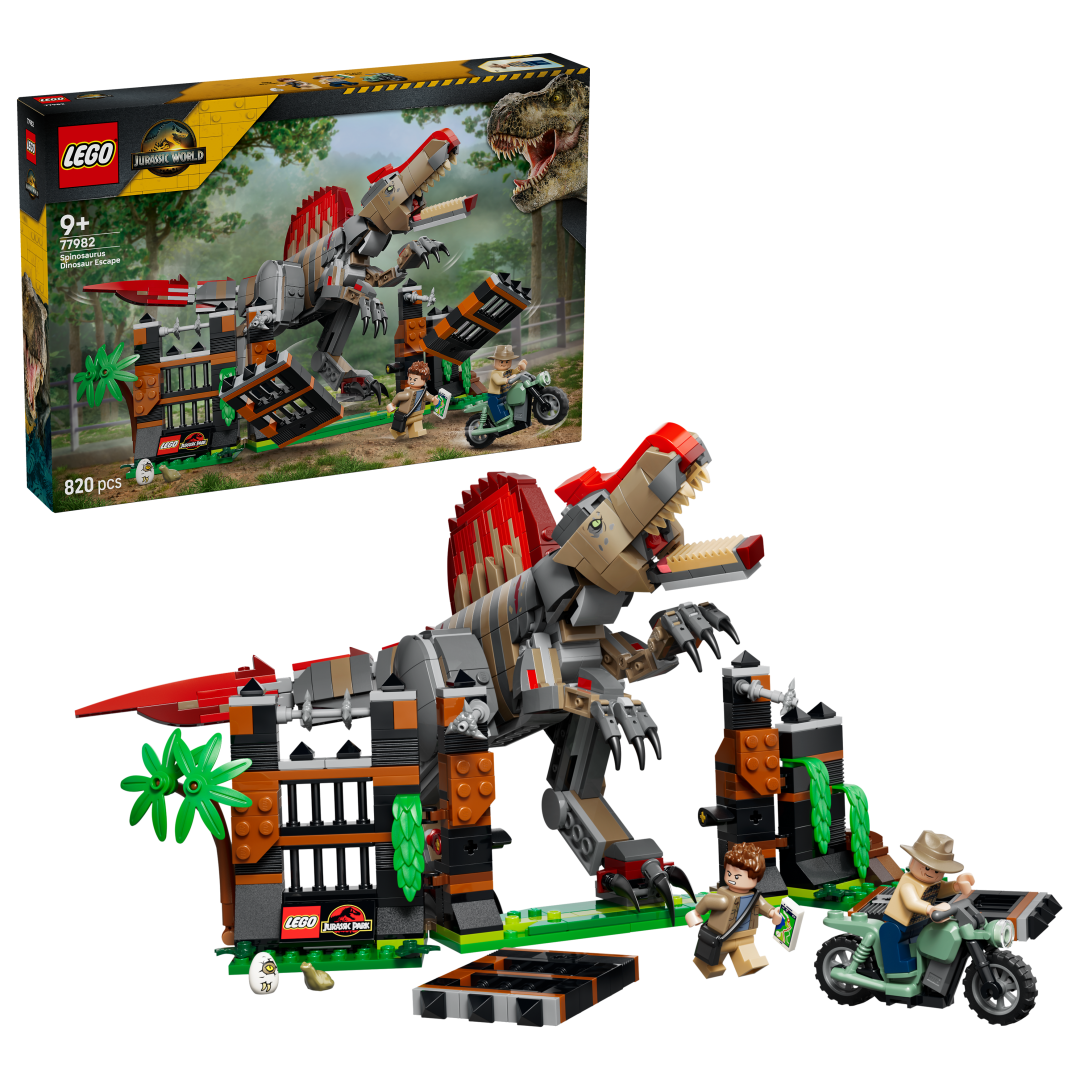 LEGO Jurassic World Spinosaurus Dinosaur Escape Building Set - 77982