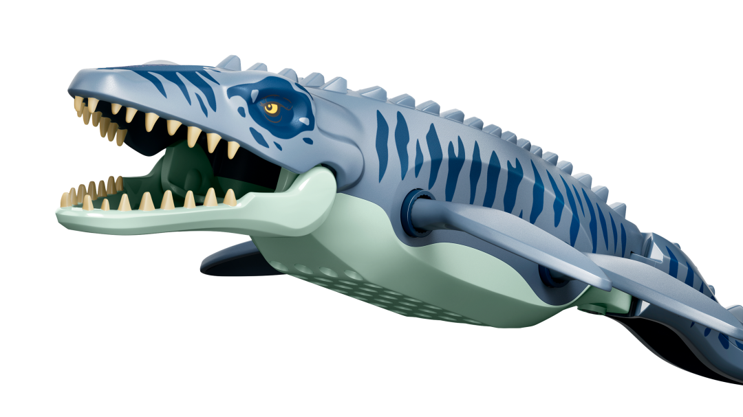 LEGO Jurassic World Mosasaurus Dinosaur Boat Attack Building Set - 77983