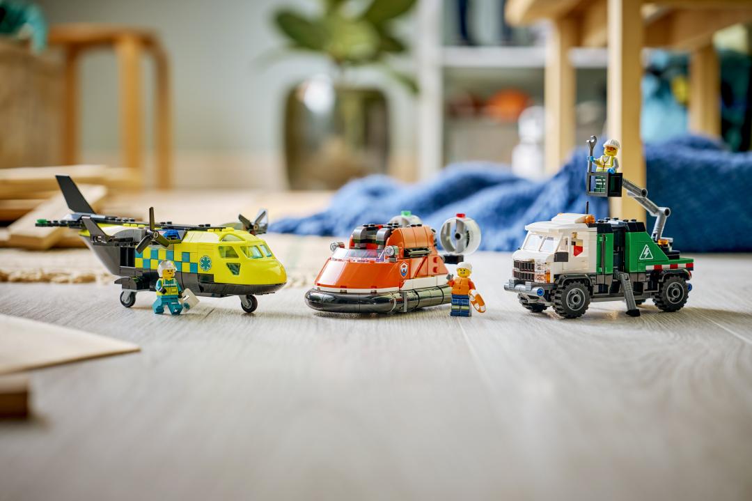 LEGO City Airplane, Service Truck & Hovercraft Remix Building Set - 60505
