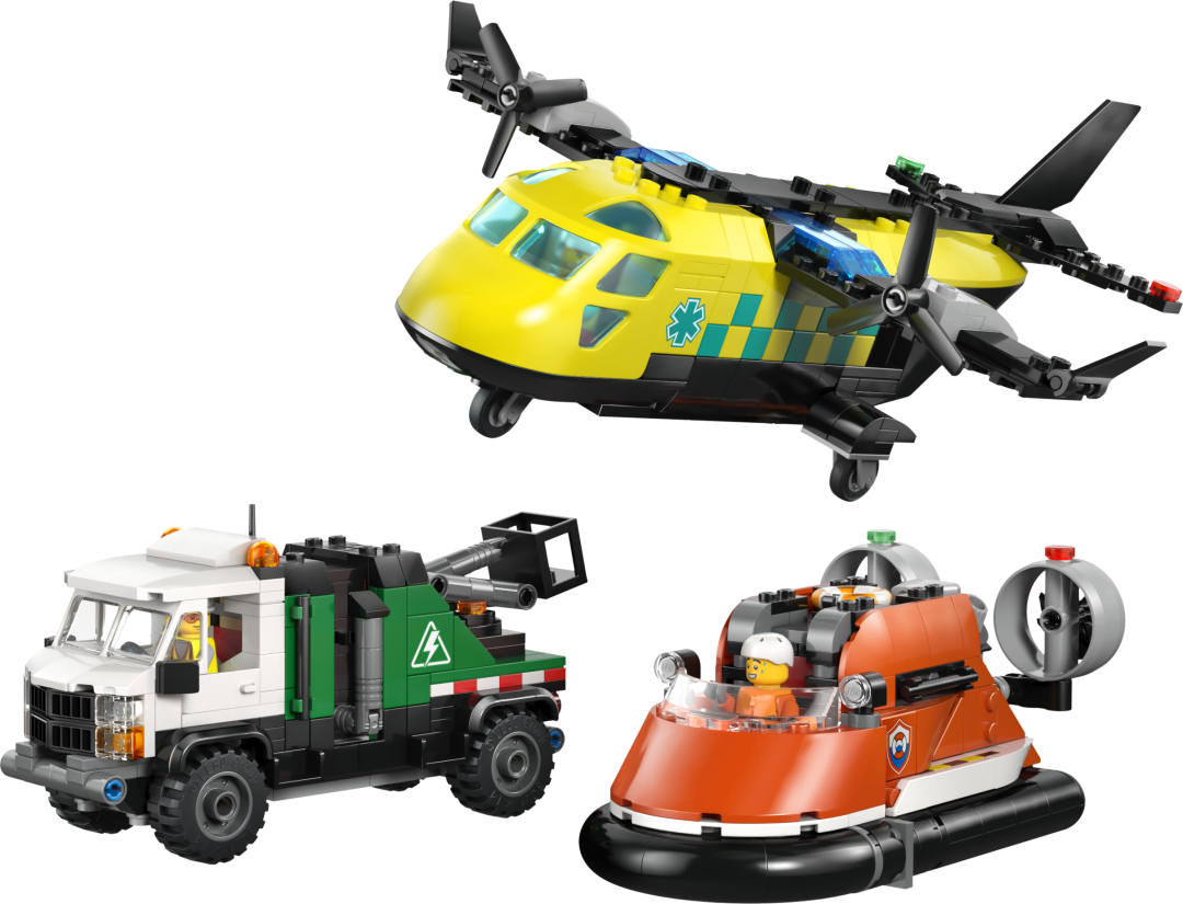 LEGO City Airplane, Service Truck & Hovercraft Remix Building Set - 60505