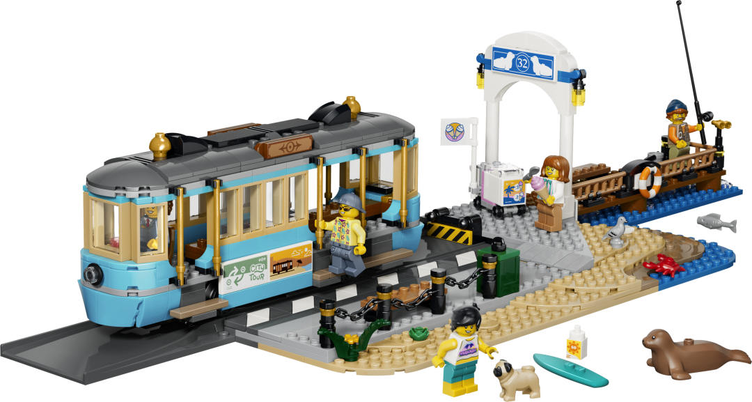 LEGO City Classic Beach Streetcar Building Set - 60506