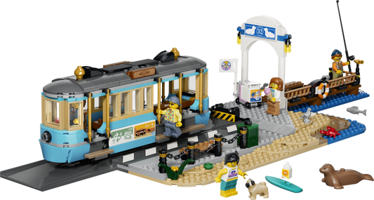 LEGO City Classic Beach Streetcar Building Set - 60506