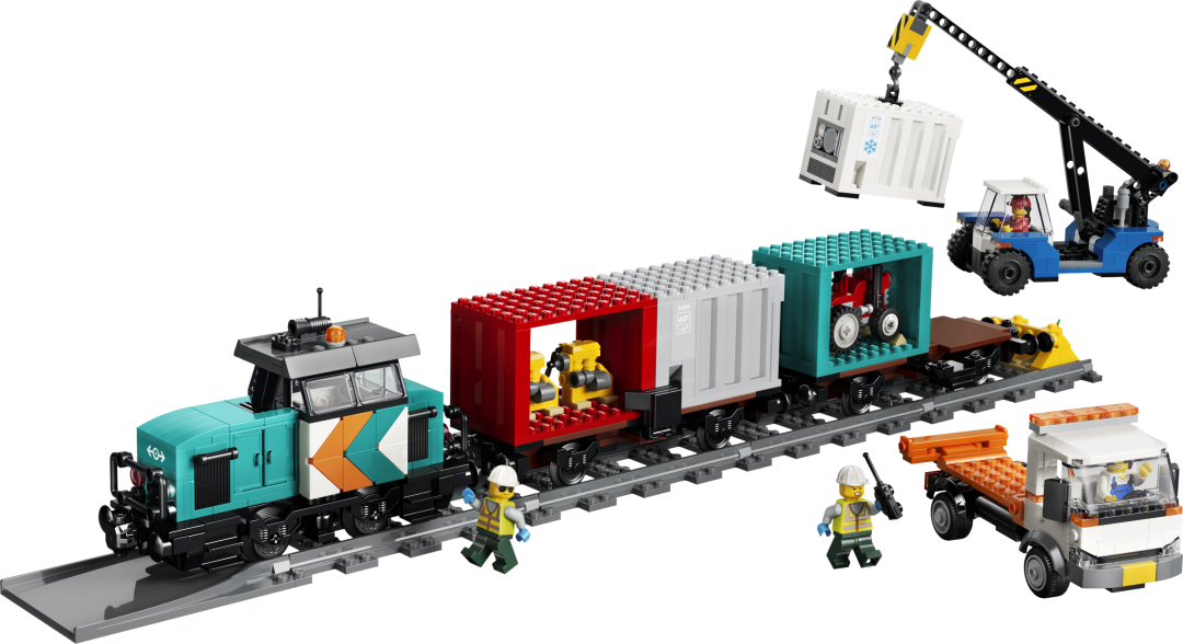 LEGO City Harbor Freight Train with Crane & Truck Building Set - 60509