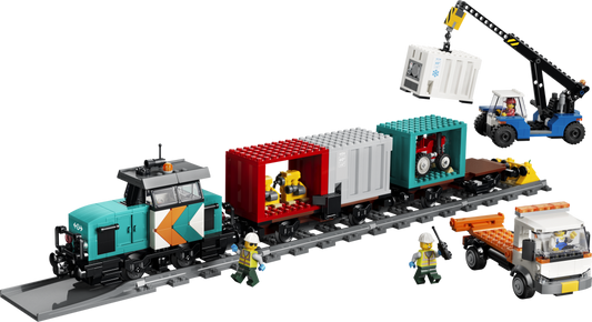 LEGO City Harbor Freight Train with Crane & Truck Building Set - 60509