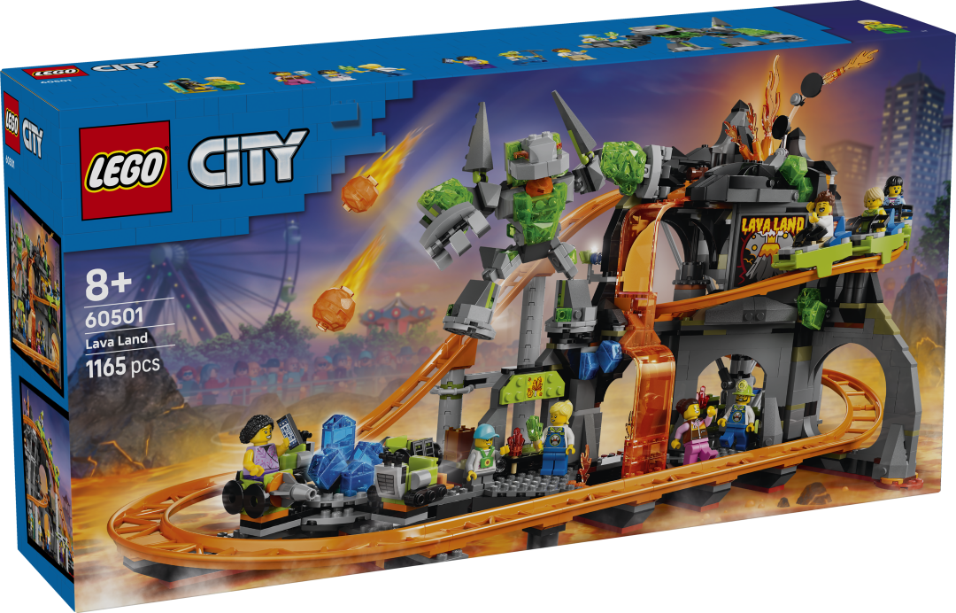 LEGO City Lava Land Roller Coaster Park Building Set - 60501