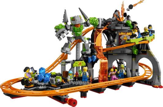 LEGO City Lava Land Roller Coaster Park Building Set - 60501