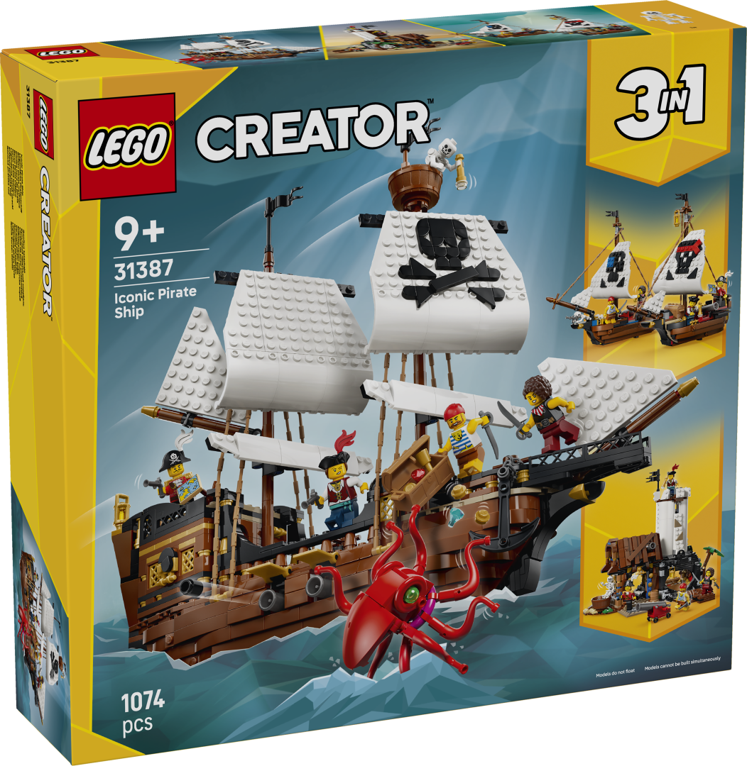 LEGO Creator 3-in-1 Iconic Pirate Ship Building Set - 31387