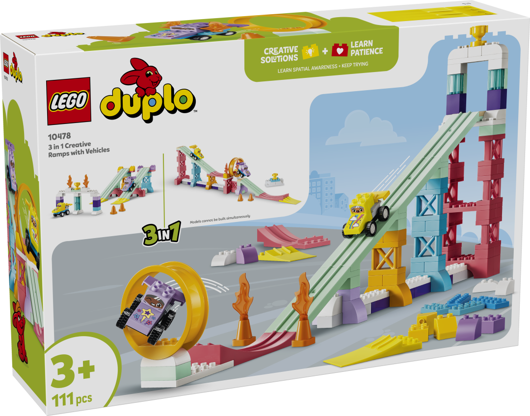 LEGO DUPLO 3-in-1 Creative Ramps with Vehicles Building Set - 10478