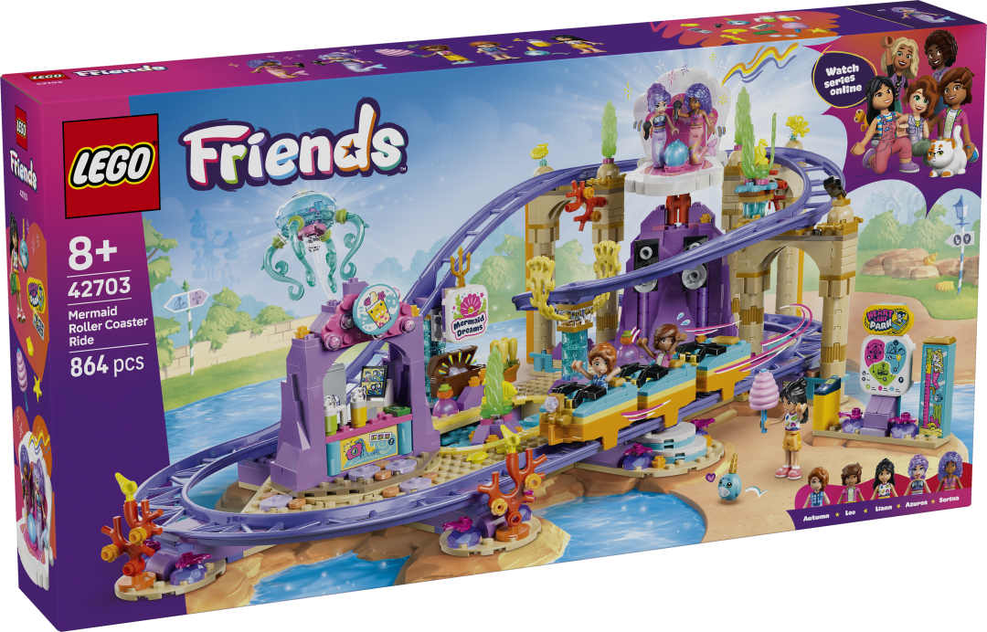 LEGO Friends Mermaid Roller Coaster Ride Building Set - 42703