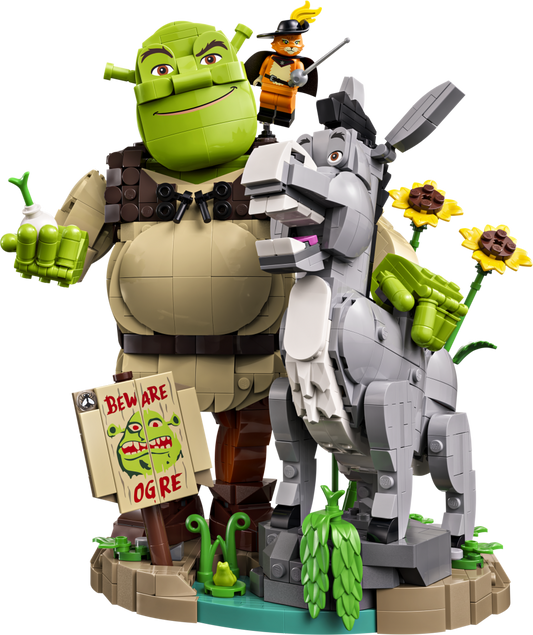 LEGO Icons Shrek, Donkey & Puss in Boots Building Set - 72423