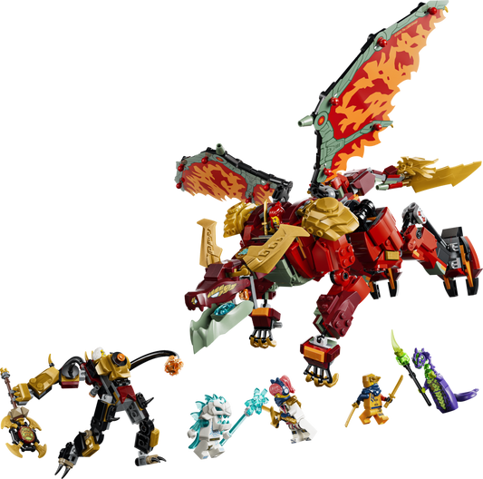 LEGO NINJAGO Wyldfyre's Transforming Dragon Mech Building Set - 71868