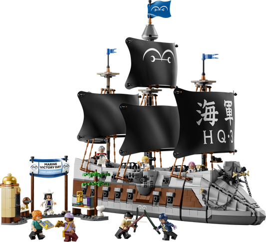 LEGO One Piece Garp's Marine Battleship Building Set - 75646
