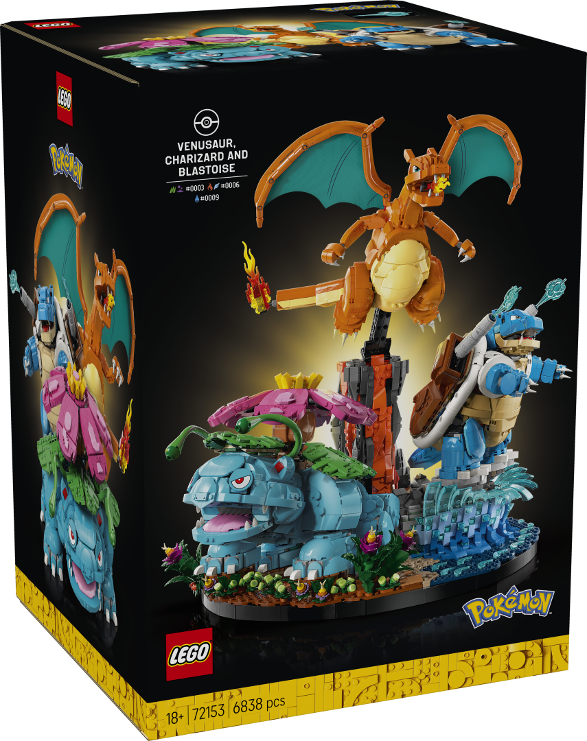 LEGO Pokémon Venusaur, Charizard and Blastoise Building Set - 72153