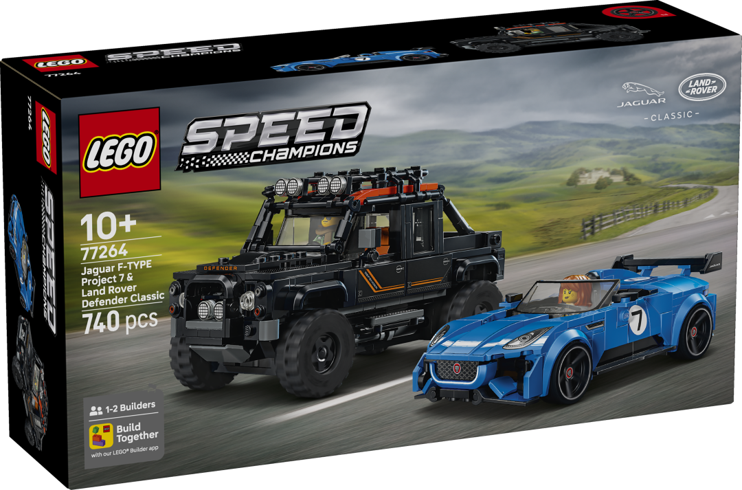 LEGO Speed Champions Jaguar Project 7 & Land Rover Defender Building Set - 77264