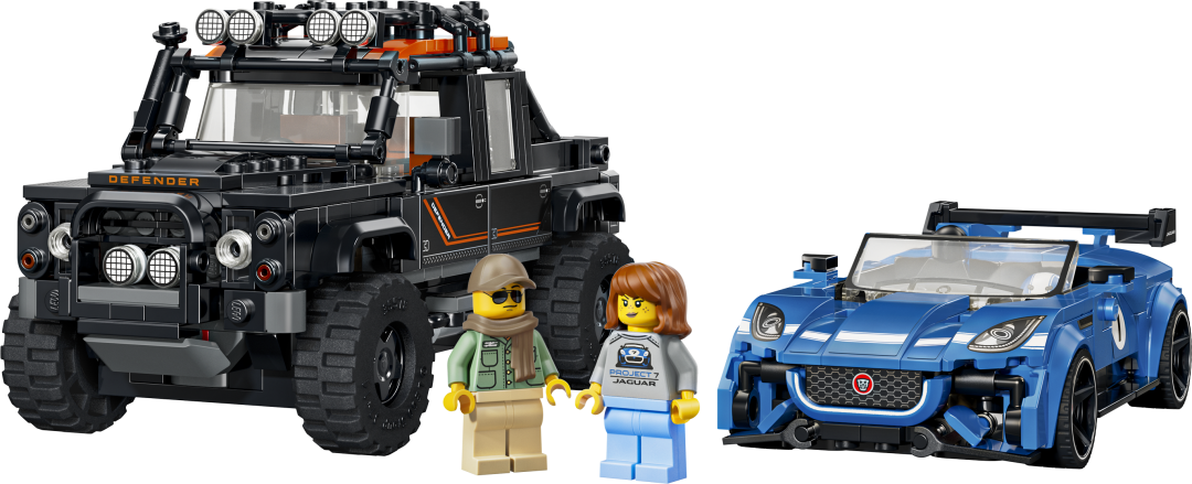 LEGO Speed Champions Jaguar Project 7 & Land Rover Defender Building Set - 77264