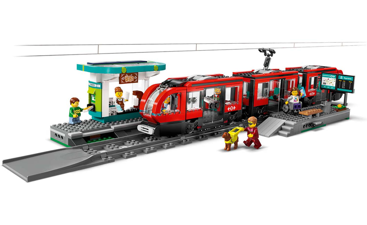 LEGO City Downtown Streetcar and Station Building Set - 60423