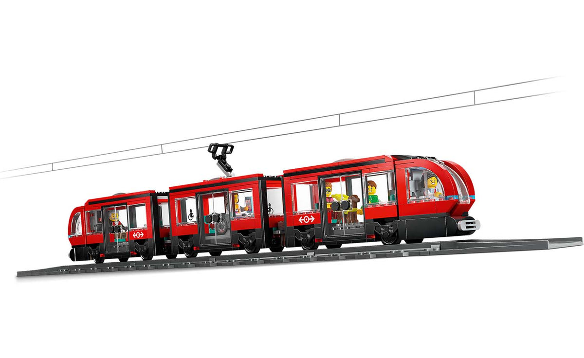 LEGO City Downtown Streetcar and Station Building Set - 60423