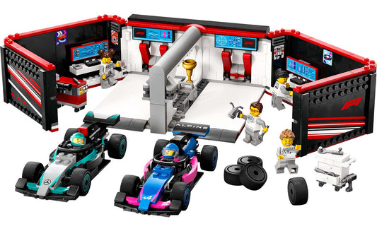 LEGO City F1 Garage & Mercedes-AMG & Alpine Cars Building Set - 60444