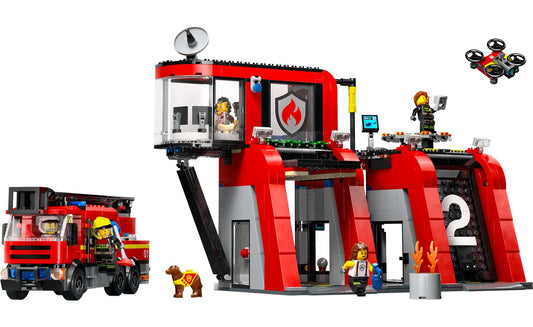 LEGO City Fire Station with Fire Truck Building Set - 60414