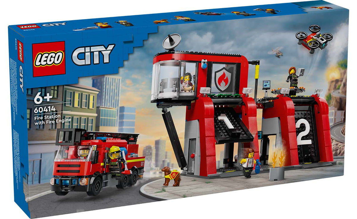 LEGO City Fire Station with Fire Truck Building Set - 60414