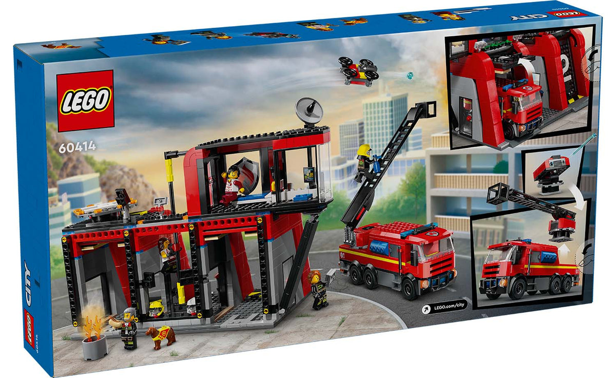 LEGO City Fire Station with Fire Truck Building Set - 60414