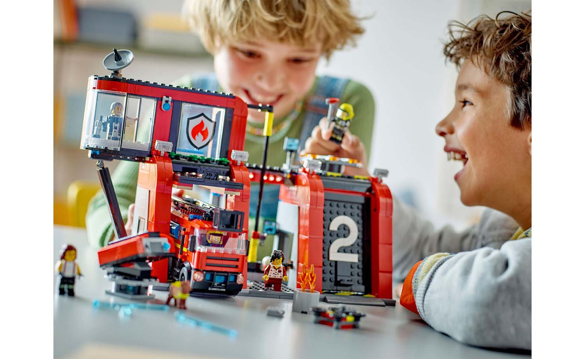 LEGO City Fire Station with Fire Truck Building Set - 60414