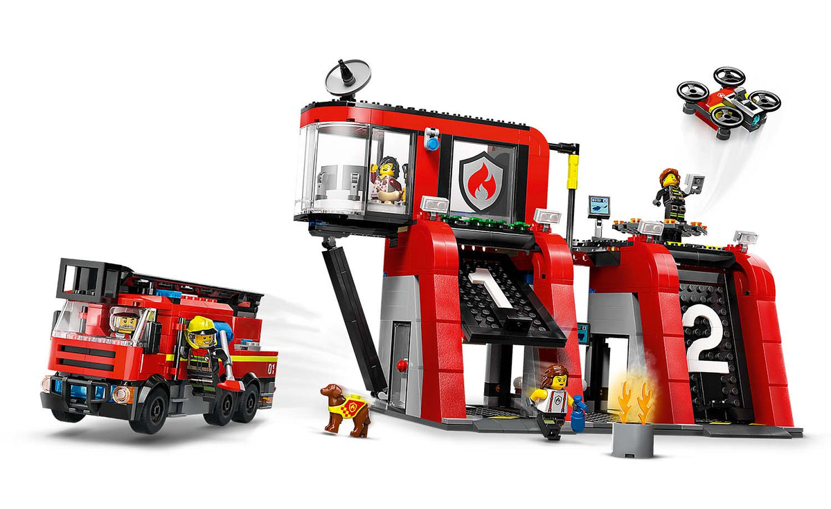 LEGO City Fire Station with Fire Truck Building Set - 60414